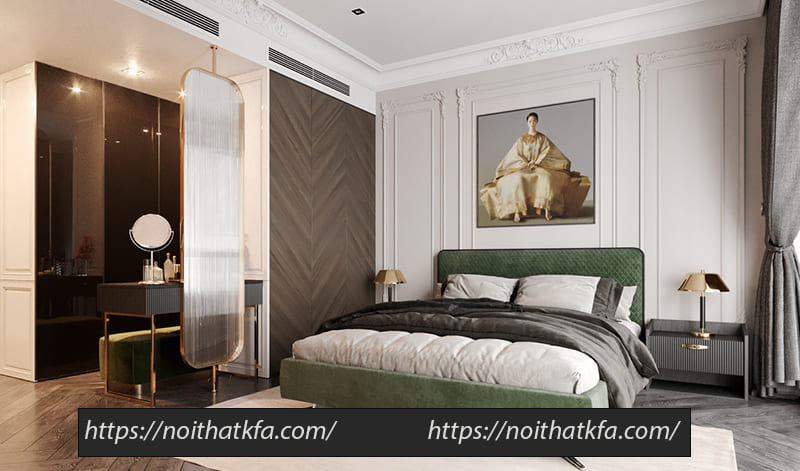 Thiết kế nội thất phòng ngủ master đầy thanh lịch và tinh tế