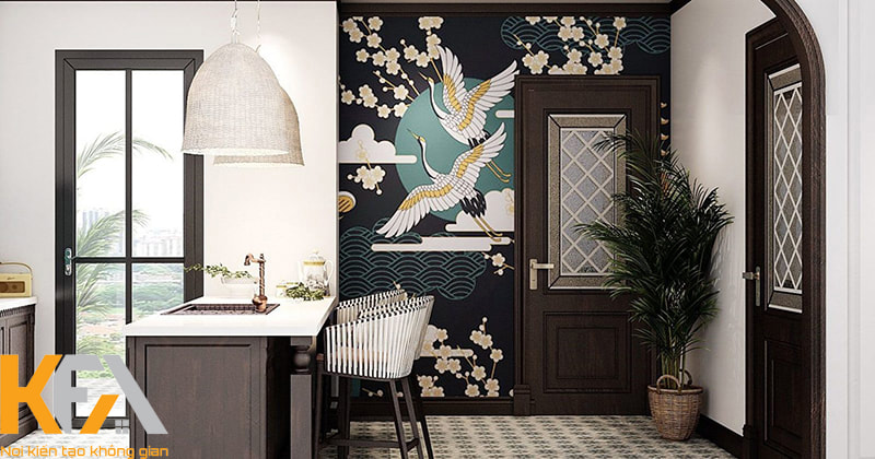Trang trí phòng bếp chung cư phong cách Indochine với những hình ảnh sinh động