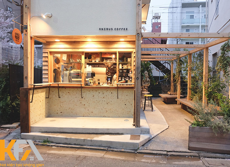 Thiết kế quán cafe không gian mở với diện tích nhỏ