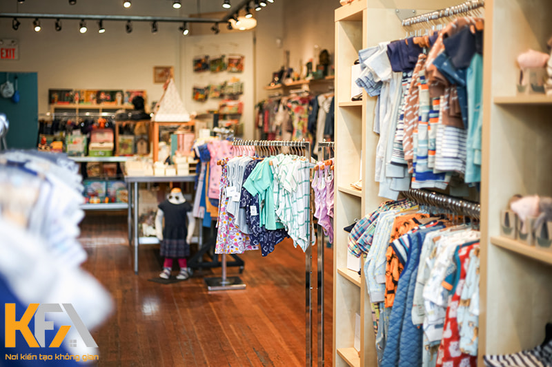 Khi thiết kế cửa hàng quần áo trẻ em, hệ thống đèn cần được thiết kế vô cùng tỉ mỉ