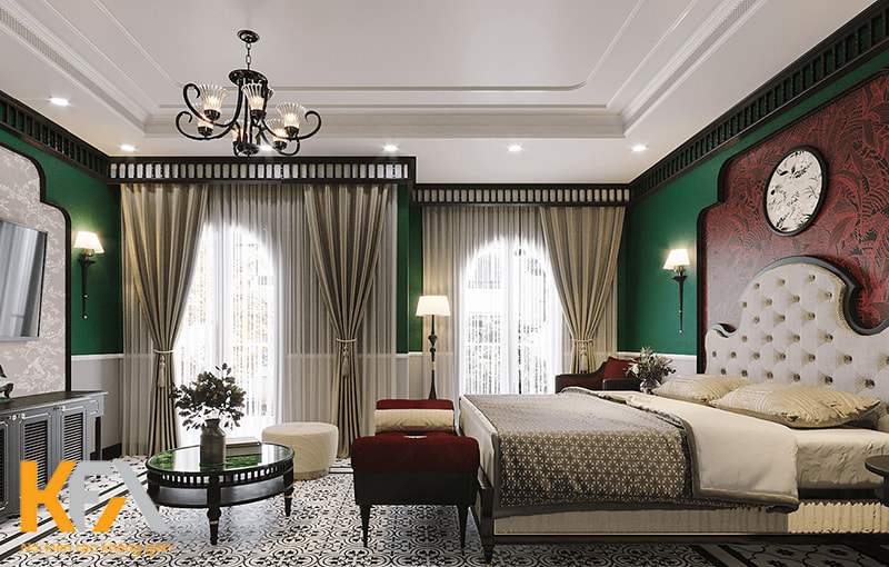 Thiết kế phòng ngủ master phong cách Indochine với vẻ đẹp lãng mạn, hoài cổ