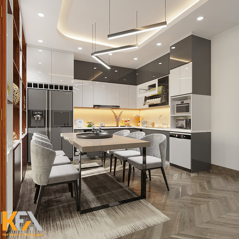 Bạn có thể thoải mái điều chỉnh kích thước tủ bếp để phù hợp với diện tích không gian