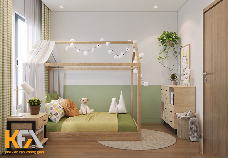 Thiết kế phòng ngủ trẻ em của gia đình chị Hiền