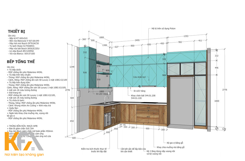 Kinh nghiệm làm tủ bếp - thiết kế nội thất phòng bếp - Kiến Thiết Việt