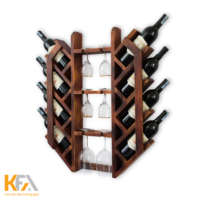 Tủ rượu treo thường có kích thước nhỏ gọn, phù hợp với nhà có diện tích nhỏ