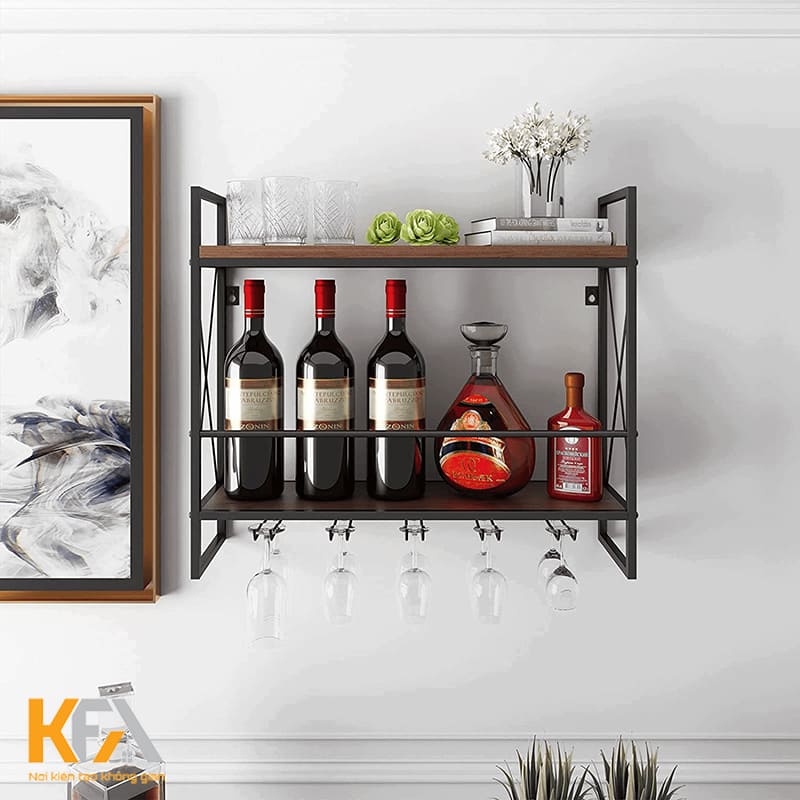 Tủ rượu treo tường bằng kim loại thường có kiểu dáng mảnh mai, gọn nhẹTủ rượu treo tường bằng kim loại thường có kiểu dáng mảnh mai, gọn nhẹ