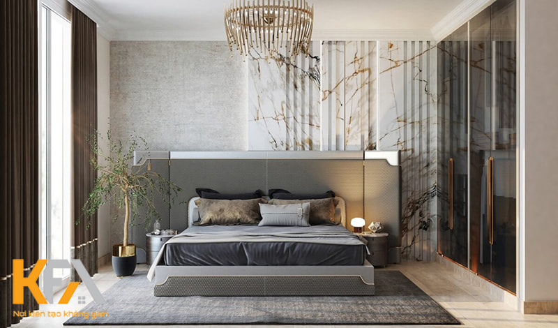 Phòng ngủ master dành cho 2 vợ chồng phong cách Luxury sang trọng